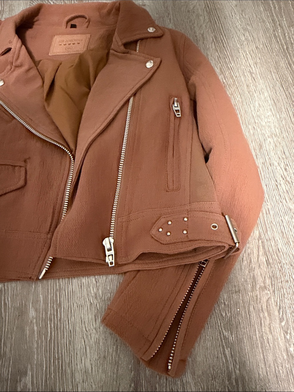 Moto Jacket in Brown - Picture 4 of 5